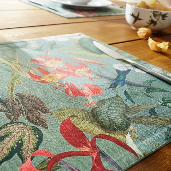 Set of 2 Botanical Placemats - Multicolor, Cotton alternate view