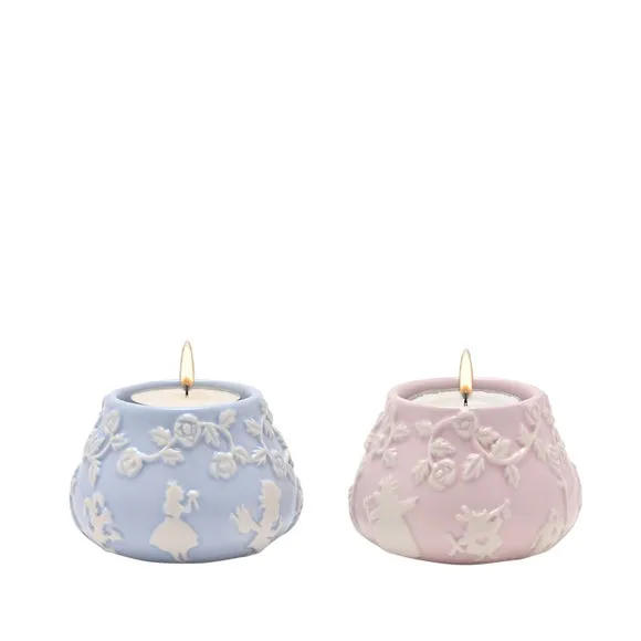 Set of 2 Tealight Holders - Pink, Ceramic alternate view