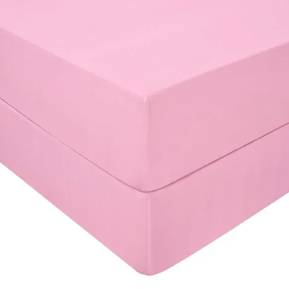 Set of 2 Fitted Bed Sheets - Prism Pink, Cotton alternate view