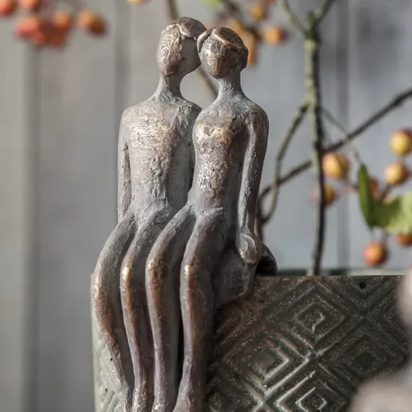 Set of 2 Friendship Pot Hangers - Bronze, Polyresin alternate view