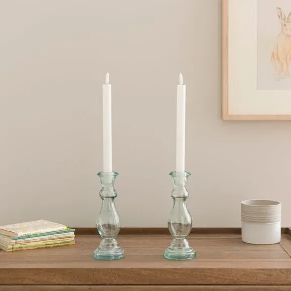 Set of 2 LED Taper Candles - White alternate view