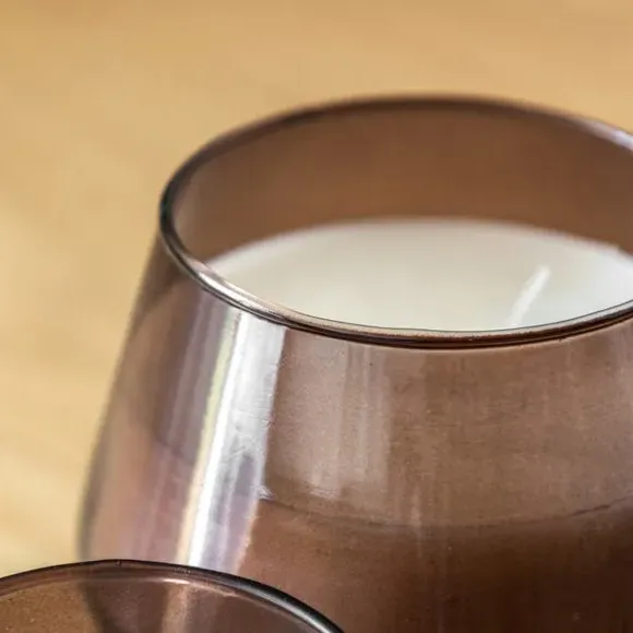 Set of 2 Multi Wick Candles - Brown, Glass alternate view