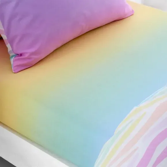 Set of 2 Rainbow Ombre Fitted Sheets - Multicolor alternate view