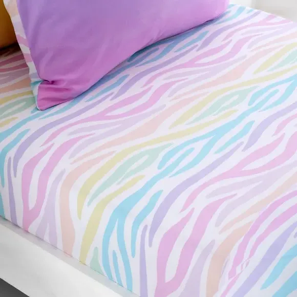 Set of 2 Rainbow Ombre Fitted Sheets - Multicolor product