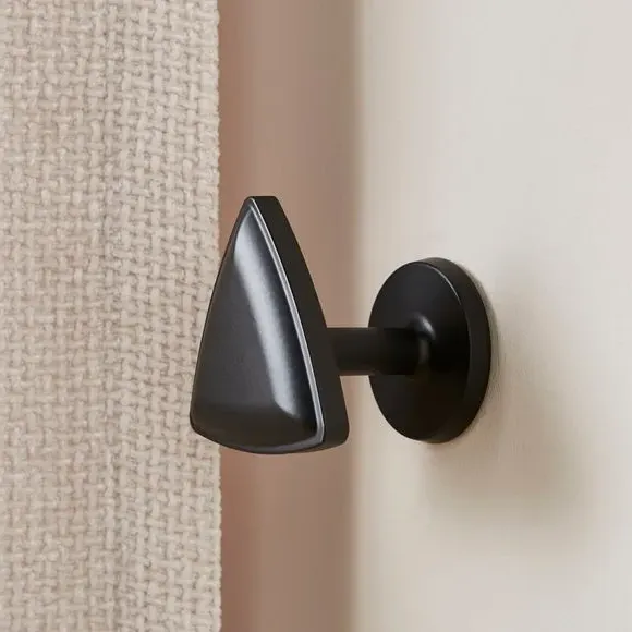 Set of 2 Triangle Curtain Hooks - Black alternate view