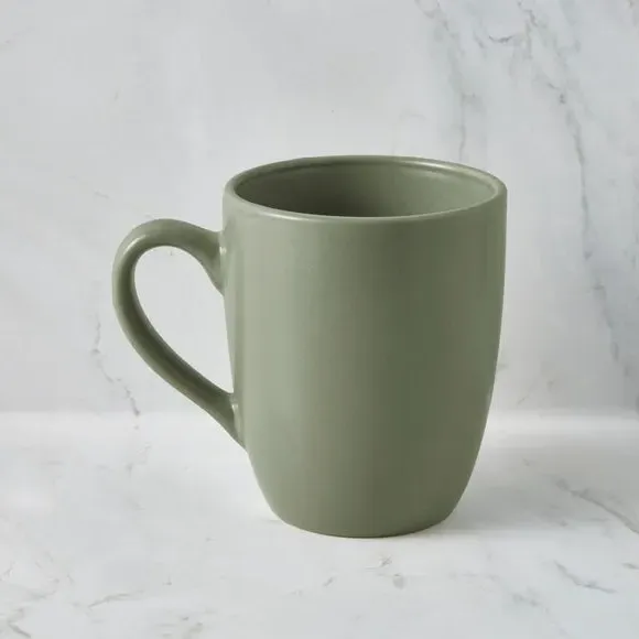 Set of 4 Stoneware Mugs - Sage alternate view