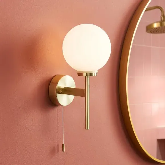 Sfera Bathroom Wall Light with Pull Switch - Gold product
