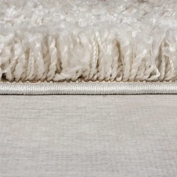 Shaggy Rug with High Pile - Natural by Dunelm, image 4