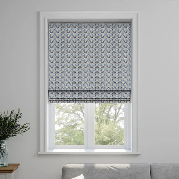 Made to Measure Roman Blind - Blue, Cotton by Dunelm, image 3