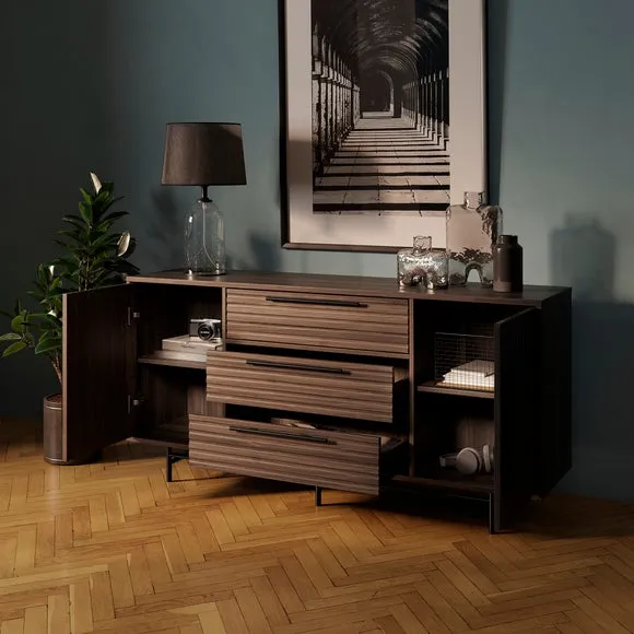 Bryant 3 Drawer & 2 Door Sideboard - Walnut alternate view