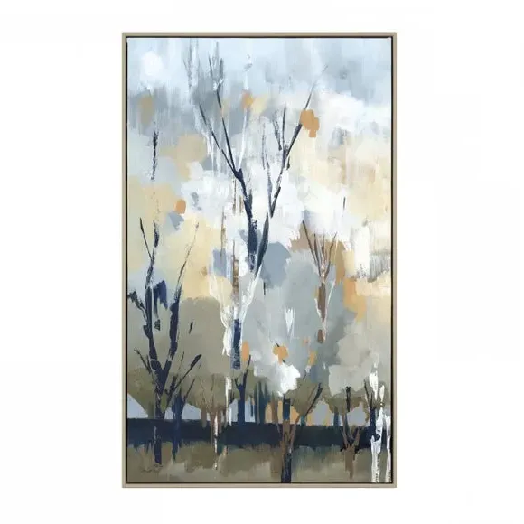 A Lera Silver Birch Blues Framed Canvas - Brown alternate view