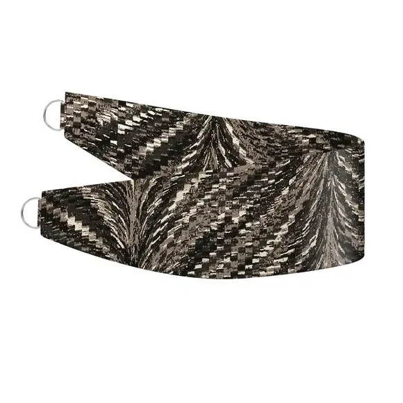 Single Curtain Tieback with Piped Edge - Charcoal alternate view