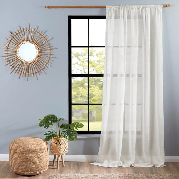 Single Slot Top Voile Panel - Cream, Polyester alternate view