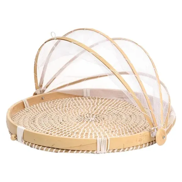 Food Cover with Tray - Natural, Seagrass alternate view