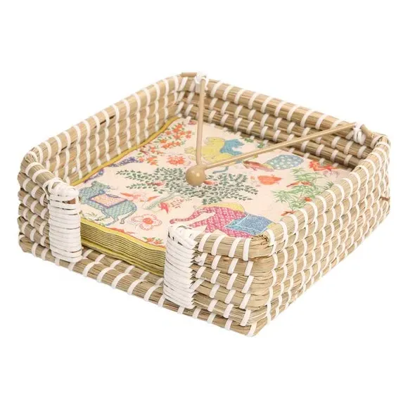 Napkin Holder Handwoven - Natural, Seagrass alternate view