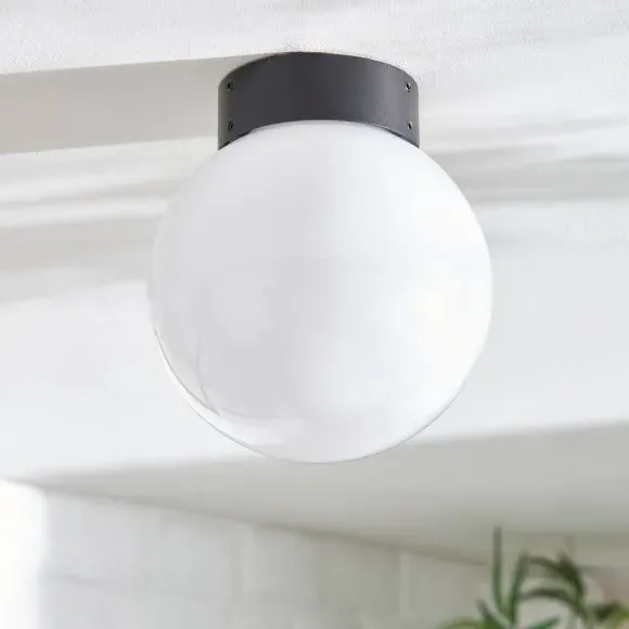 Sligo Industrial Outdoor Flush Ceiling Light - White alternate view