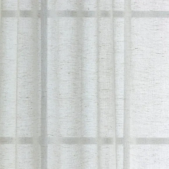 Marley Slot Top Voile Panel - Natural, Linen Blend by Dunelm, image 3