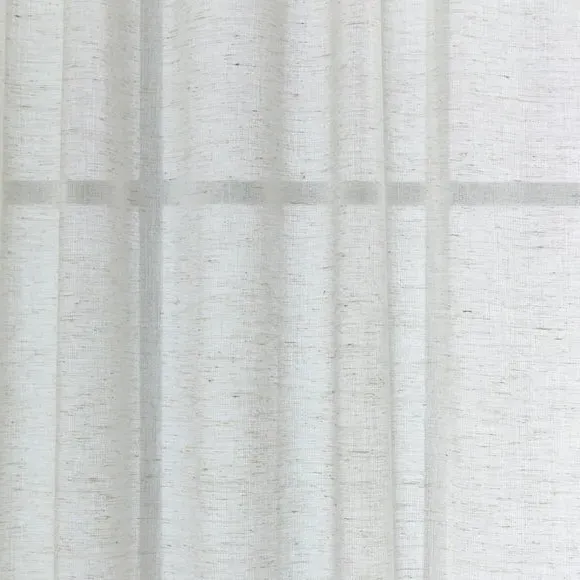 Marley Slot Top Voile Panel - Natural, Linen Blend by Dunelm, image 3