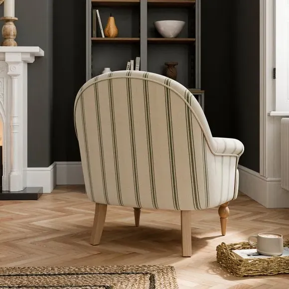 Small Armchair with Soft Upholstery - Olive alternate view