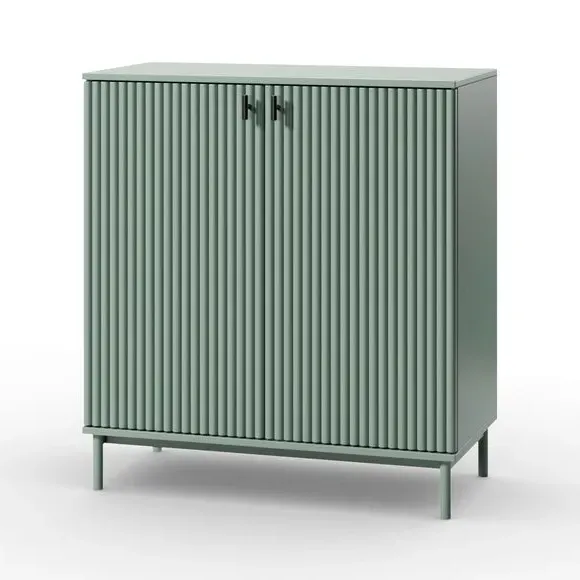 Elsie Small 2 Door Sideboard with Ribbed Detail - Lilypad, Wood alternate view