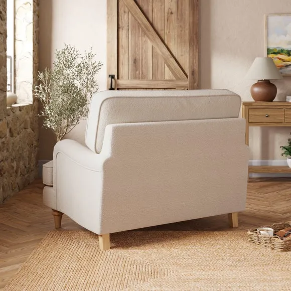 Beatrice II Snuggle Chair - Ivory, Boucle alternate view