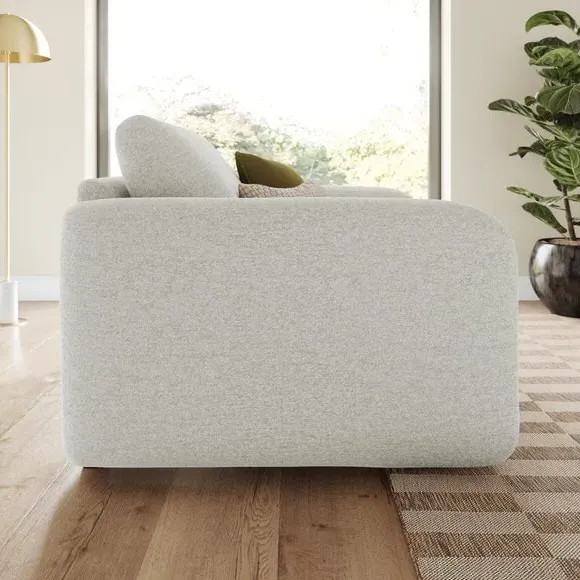 Luca Snuggle Chair - Soft Grey, Chenille alternate view