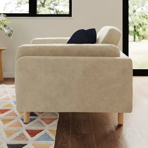 Snuggle Chair with Foam Filling - Natural, Chenille alternate view