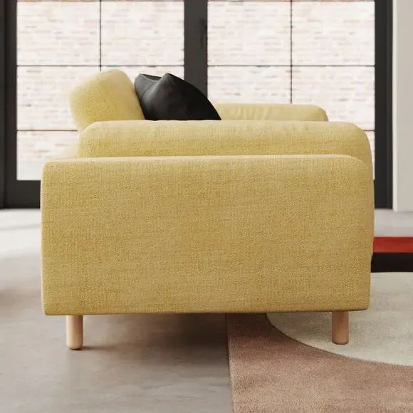 Snuggle Chair with Foam Filling - Ochre, Woven alternate view
