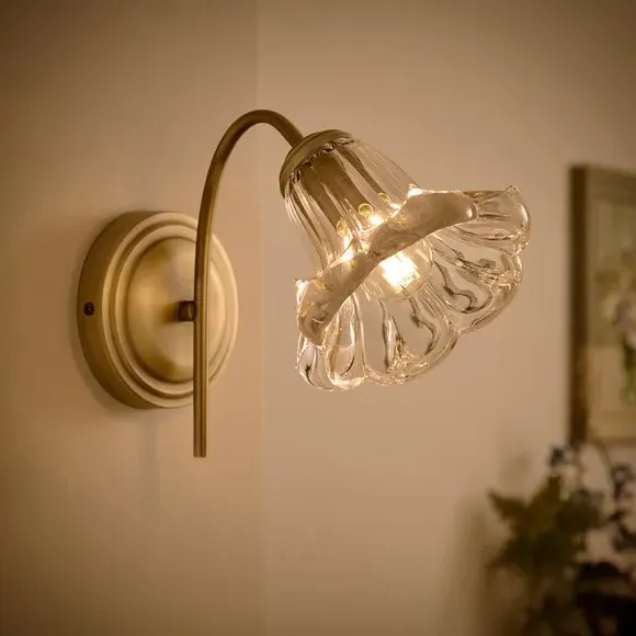 Sophia Floral Wall Light - Gold alternate view