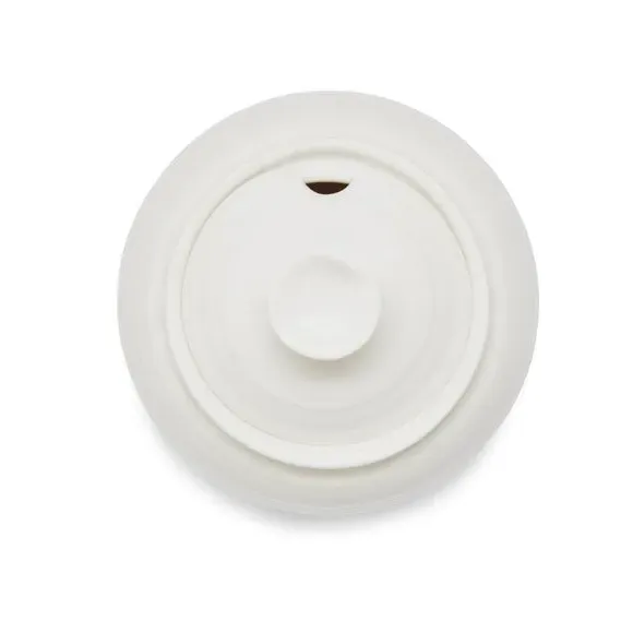 Covered Sugar Bowl with Lid - White, Porcelain alternate view