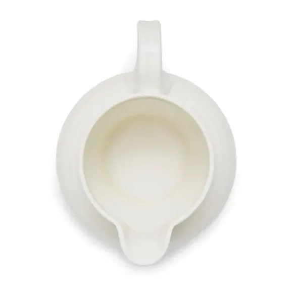 Cream Jug with Ripple Texture - White, Porcelain alternate view