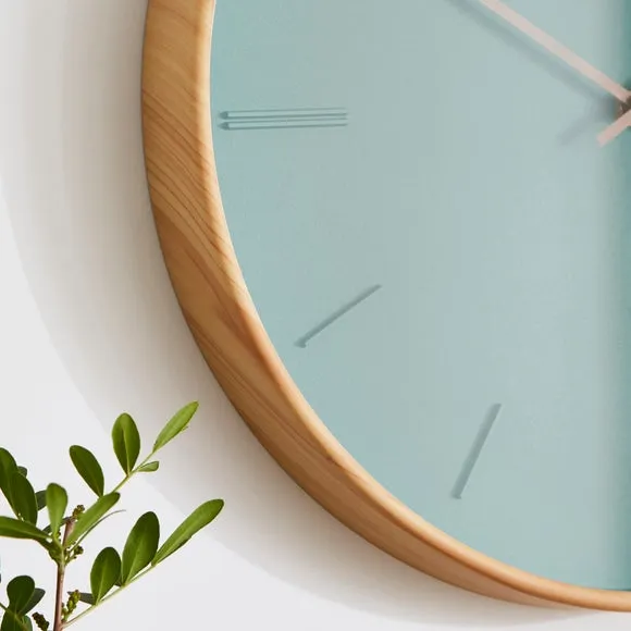 Wall Clock Analogue Display - Lilypad, Wood alternate view