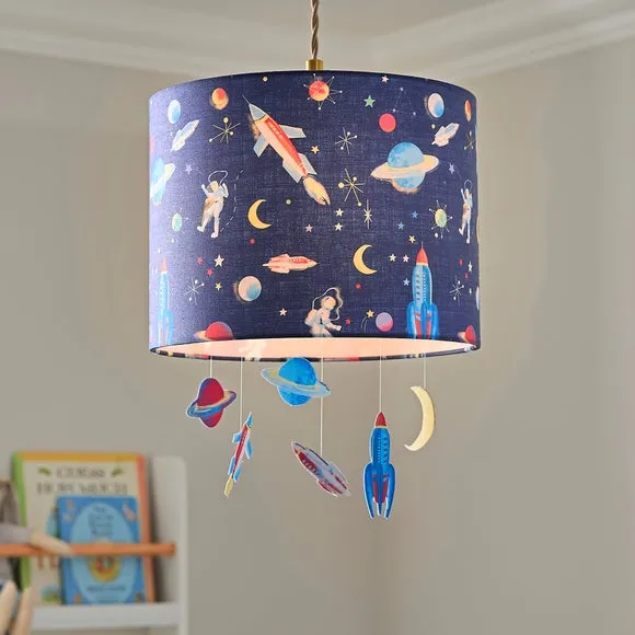 Space Mobile Easy Fit Lamp Shade - Blue product