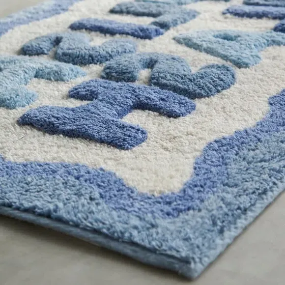 Splish Splash Bath Mat - Blue, Cotton alternate view