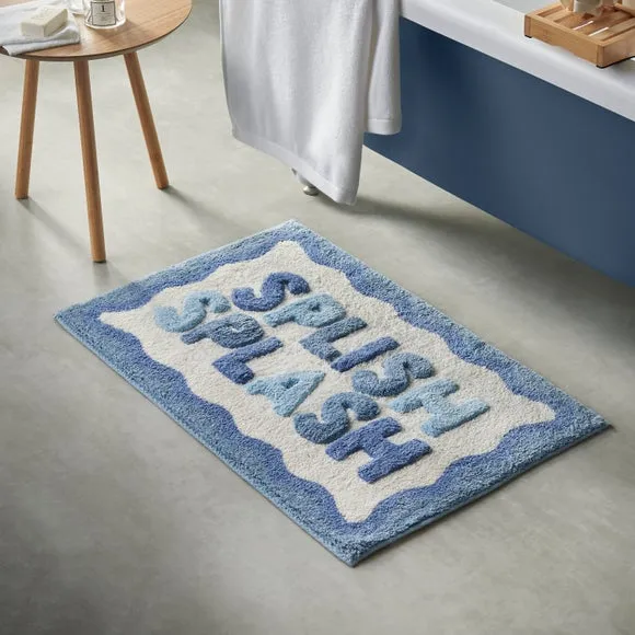 Splish Splash Bath Mat - Blue, Cotton product