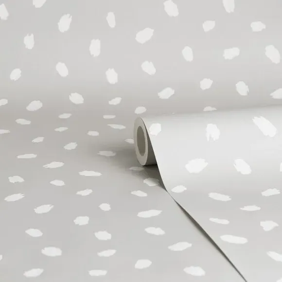 Spot Pattern Wallpaper - Grey alternate view