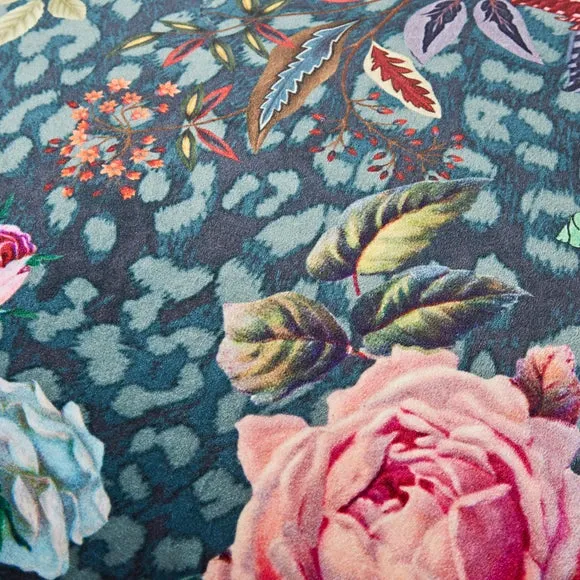 Square Cushion Cover with Zip - Peacock alternate view