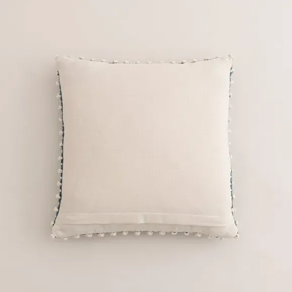 Square Cushion with Bobble Design - Pacific Blue by Dunelm, image 5