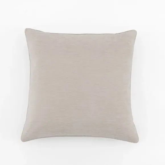 Square Cushion with Hollow Fibre Fill - Sandstone, Chenille by Dunelm, image 3