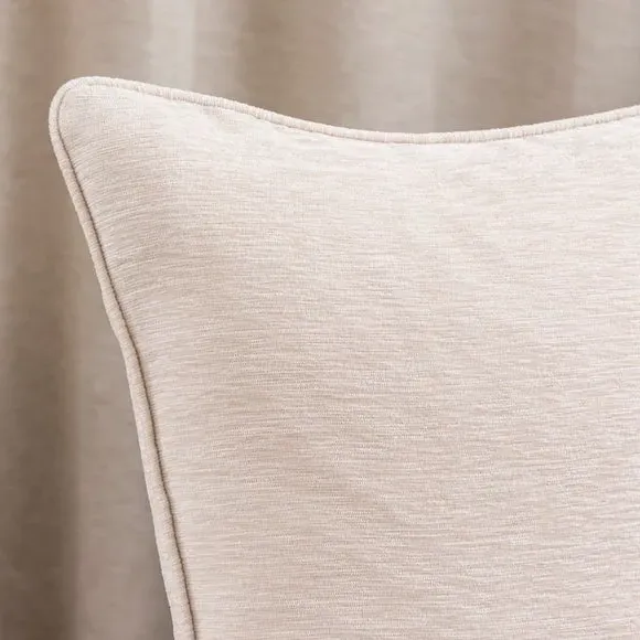 Square Cushion with Hollow Fibre Fill - Sandstone, Chenille by Dunelm, image 3