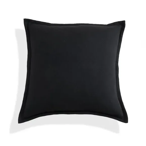 Square Cushion with Oxford Edge - Black alternate view