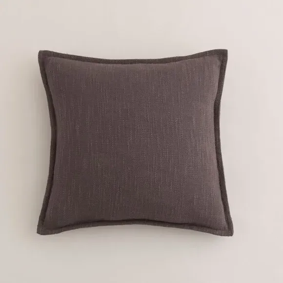 Square Cushion with Removable Cover - Fawn, Cotton by Dunelm, image 3