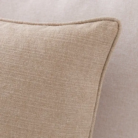 Square Cushion with Removable Pad - Warm Sand, Polyester by Dunelm, alternate view