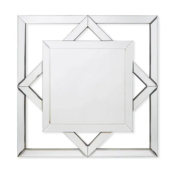 Square Wall Mirror - Silver alternate view