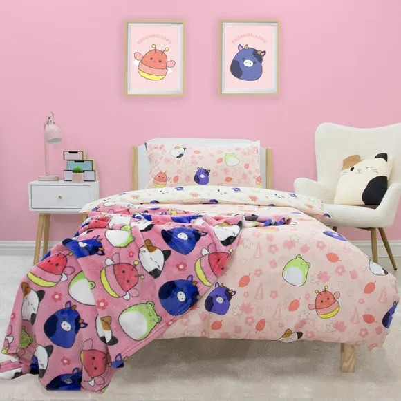 Squishmallow Duvet Cover and Pillowcase Set - Pale Pink, Polycotton product