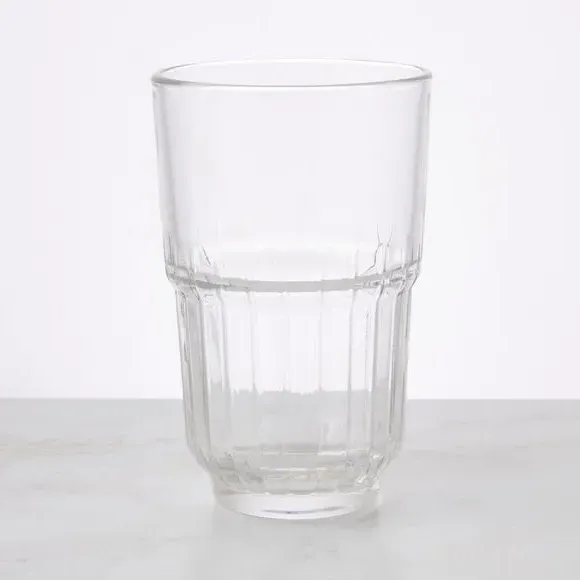 Stackable Ribbed Highball Glass - Clear product