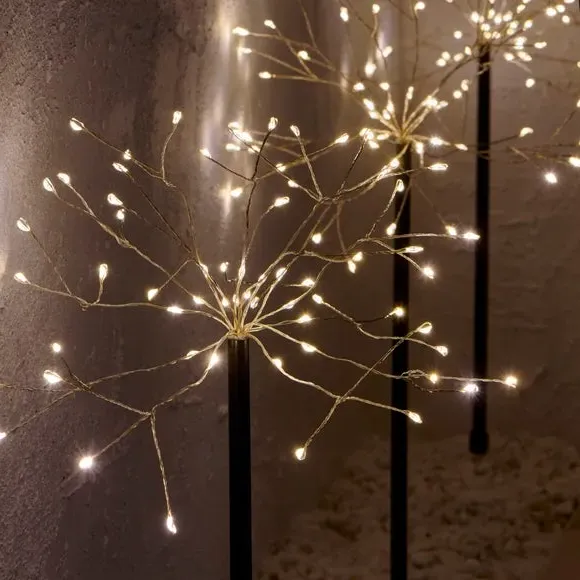 Star Burst Path LED Lights Set of 3 - Warm White alternate view