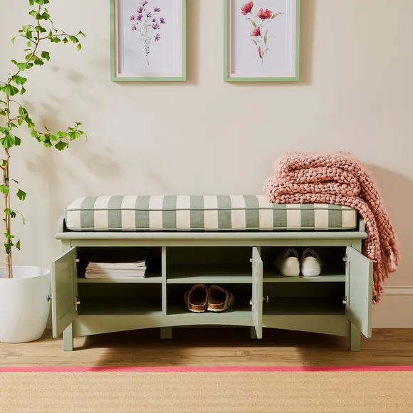 Beatrice Storage Bench - Green alternate view