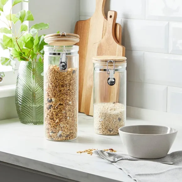 Storage Jar with Clip Lid - Clear, Glass alternate view