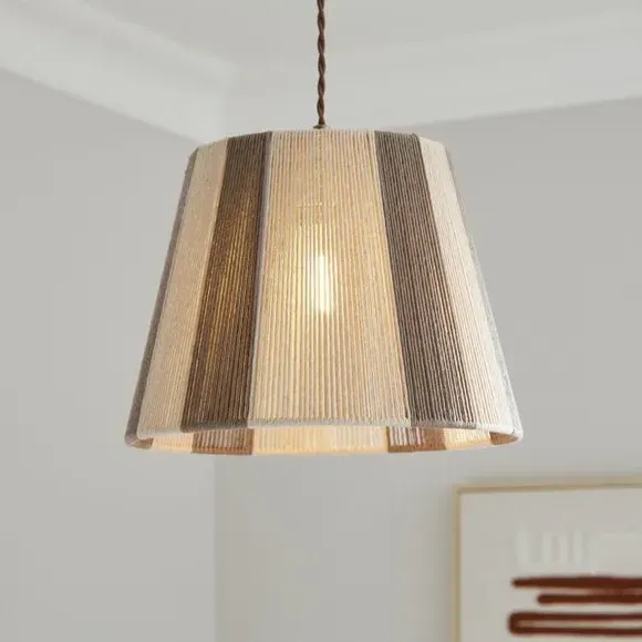 String Striped Easy Fit Pendant Shade - Natural, Polyester product